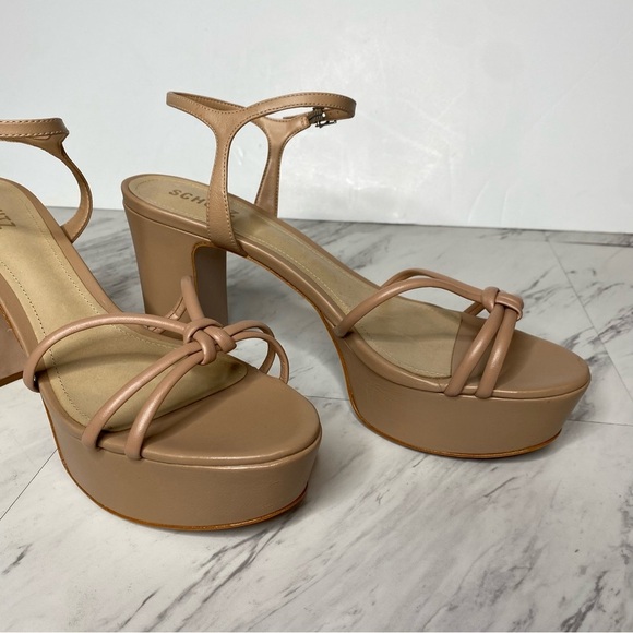 Schutz Kelsie Platform Tan Heeled Sandal 11B - Picture 9 of 14